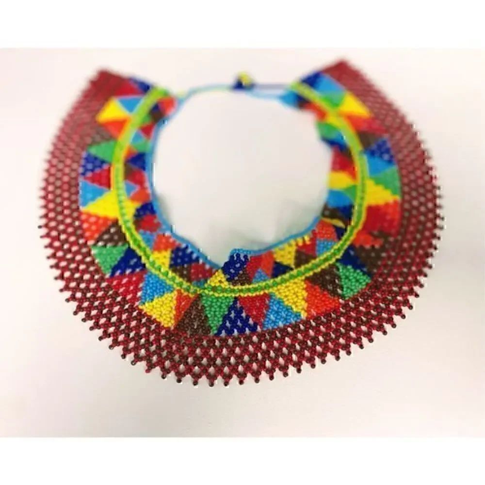 New Beautiful Handmade Colorful Beaded Mexican Collar Necklace - Picture 2 of 5